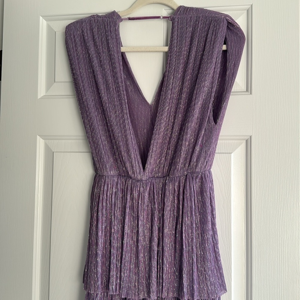 Sabina Musayev Lavender Layered Maxi Dress - Picture 4 of 8